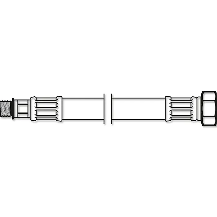 Flexo Priključno crijevo - ⅜″, Duljina: 33,5 cm, M10 - Pogled sprijeda