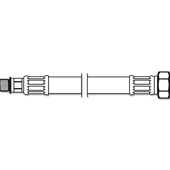 Flexo Priključno crijevo - ⅜″, Duljina: 50 cm, M10 - Pogled sprijeda