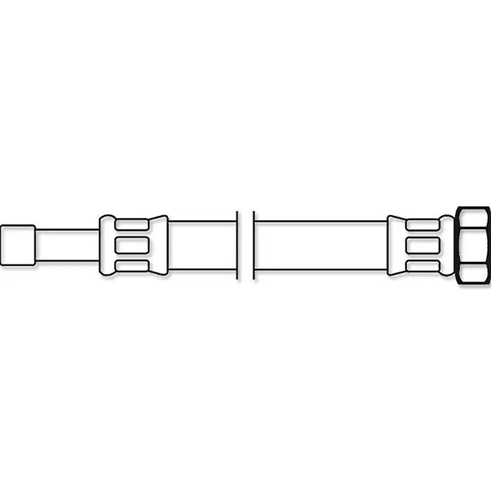 Flexo Verlängerungsschlauch - ⅜″, Länge: 100 cm, Rohrstutzen 10 mm - Vorderansicht
