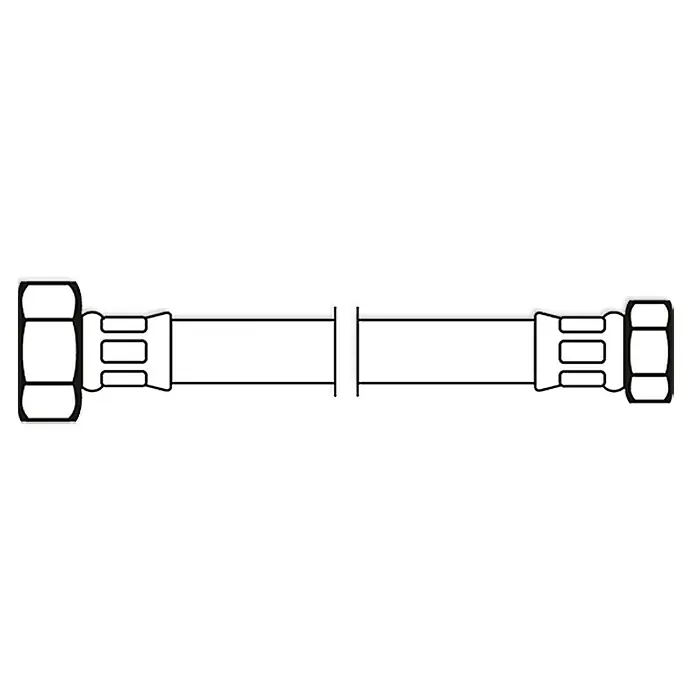 Flexo Anschlussschlauch - ½″/⅜″, Länge: 20 cm - Vorderansicht