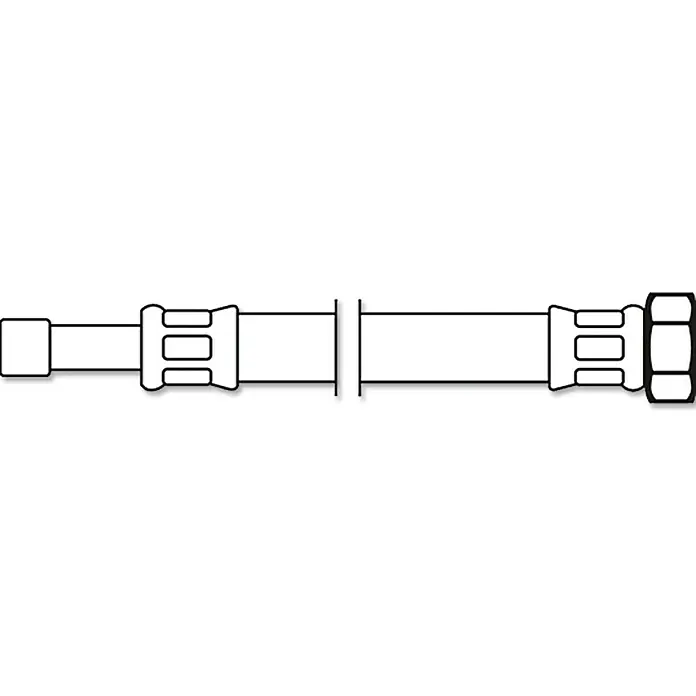 Flexo Verlängerungsschlauch - ⅜″, Länge: 30 cm, Rohrstutzen 10 mm - Vorderansicht