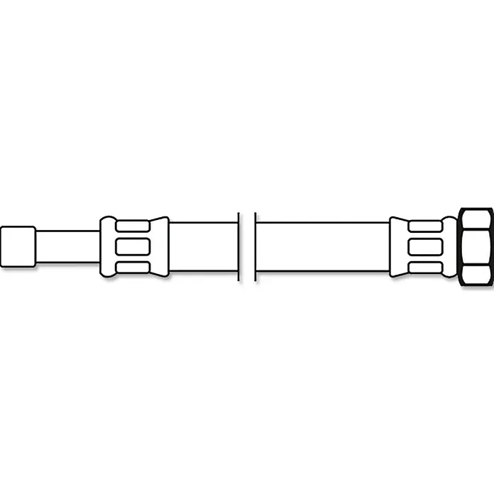 Flexo Verlängerungsschlauch - ⅜″, Länge: 50 cm, Rohrstutzen 10 mm - Vorderansicht