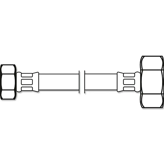 Flexo Anschlussschlauch - ½″/¾″, Länge: 50 cm - Vorderansicht