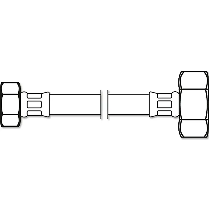 Flexo Anschlussschlauch - ½″/¾″, Länge: 30 cm - Vorderansicht