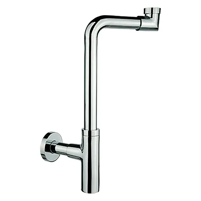 Svijet kupaonica Sifon za umivaonik Rhodos - 1¼″, Promjer: 32 mm, Kromirano - Pogled sprijeda