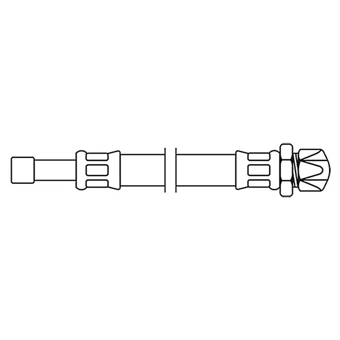 Flexo Anschlussschlauch - ⅜″, Länge: 50 cm, Niederdruck - Vorderansicht