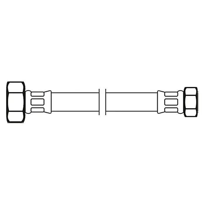 Flexo Anschlussschlauch - ½″/⅜″, Länge: 50 cm - Vorderansicht