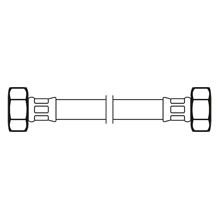 Flexo Anschlussschlauch - ½″/½″, Länge: 50 cm - Vorderansicht