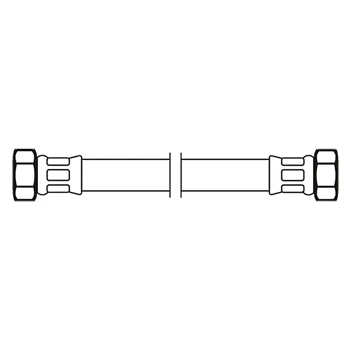 Flexo Priključno crijevo - ⅜″/⅜″, Duljina: 50 cm - Pogled sprijeda