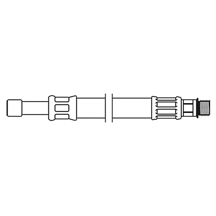 Flexo Anschlussschlauch - Rohrstutzen 10 mm, M10, Länge: 35 cm - Vorderansicht