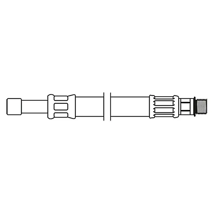 Flexo Anschlussschlauch - Rohrstutzen 8 mm, M10, Länge: 50 cm - Vorderansicht