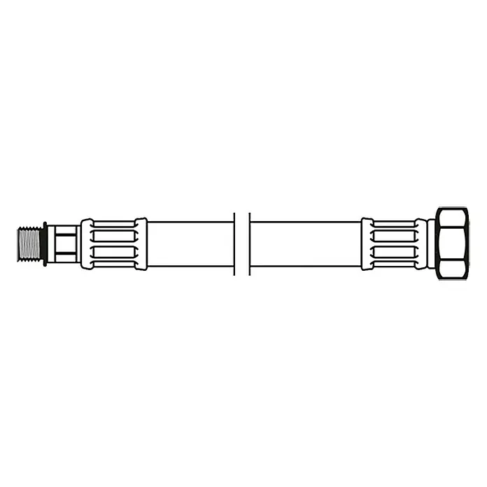 Flexo Priključno crijevo - ⅜″, Duljina: 50 cm, M8 - Pogled sprijeda