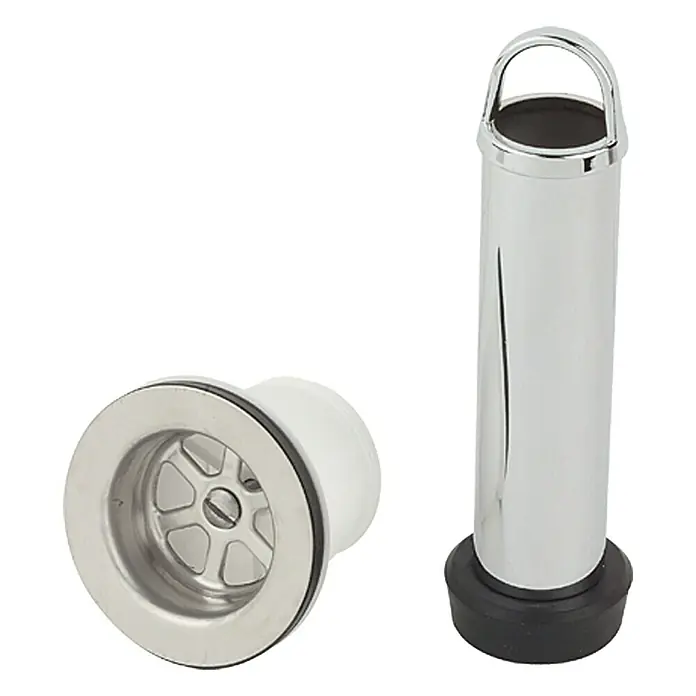 Standrohrventil - 1½″, Mit Ablaufventil, Einsatzbereich: Dusche, Metall - Vorderansicht