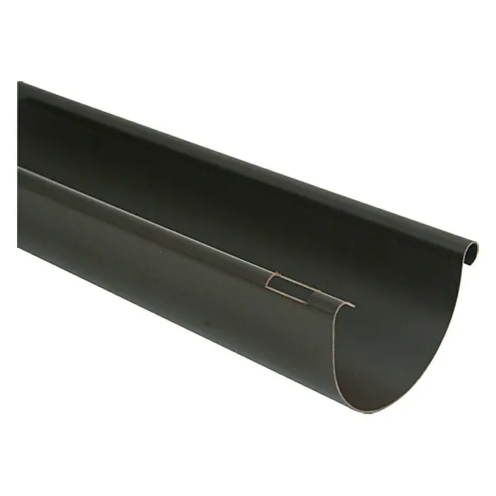 Marley Halbrunde Dachrinne - Nennweite: 125 mm, Länge: 300 cm, Kunststoff, Braun - Rechte Seitenansicht