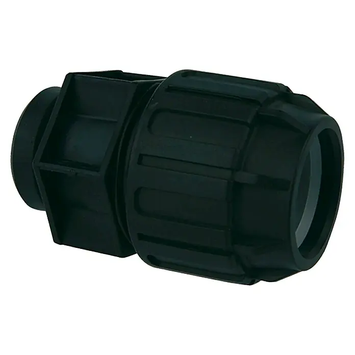 HDPE prijelaz za okiten - Promjer: 20 mm, Unutarnji navoj: ½″, Polietilen - Pogled sprijeda