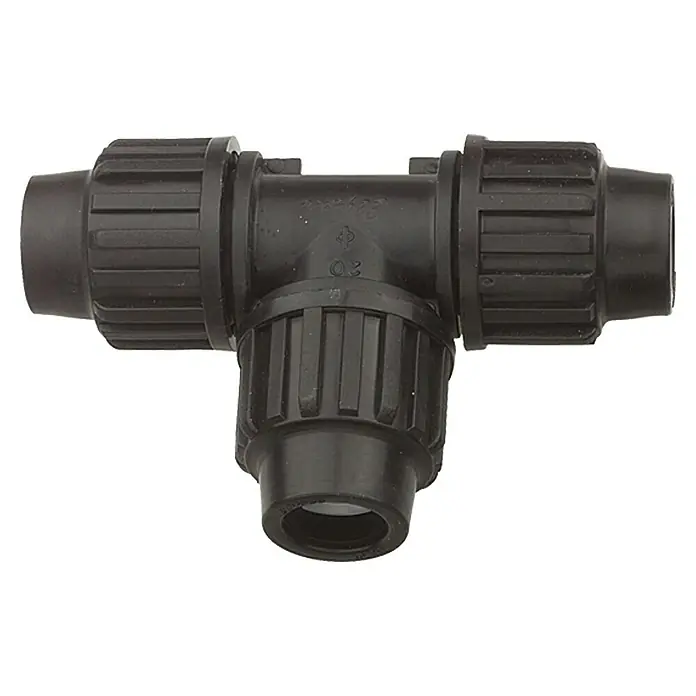 HDPE-T-Verbindungsstück - Durchmesser: 3 x 32 mm, Polyethylen - Vorderansicht