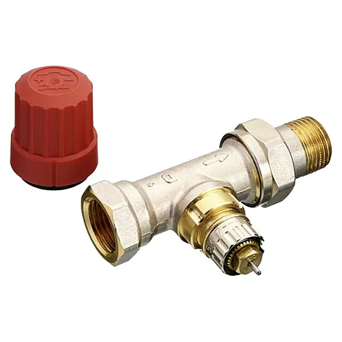 Danfoss Thermostat-Ventilunterteil RA-N - ⅜″, Durchgang - Vorderansicht