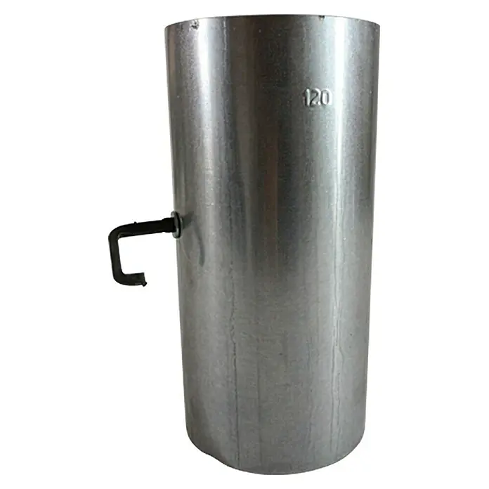 Dimovodna cijev - Ø x D: 120 x 250 mm, Debljina stijenke: 0,6 mm, Vruće aluminirano, S blokerom
