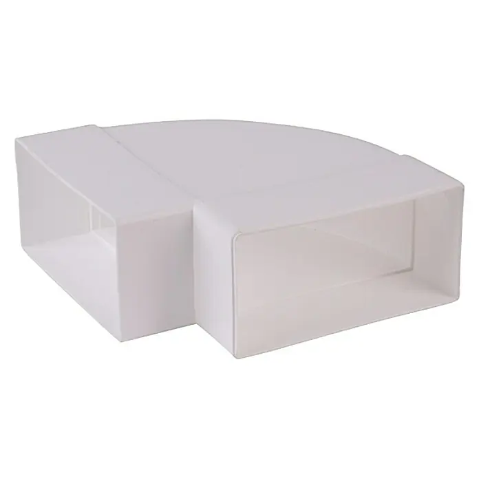 Air-Circle Plosnato koljeno za ventilaciju - 111 x 54 mm, Vodoravno - Pogled s desne strane