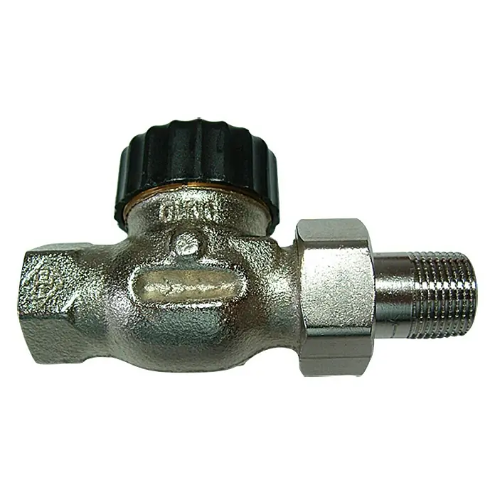 Heimeier Thermostat-Ventilunterteil - ½″, Durchgang - Ansicht von oben