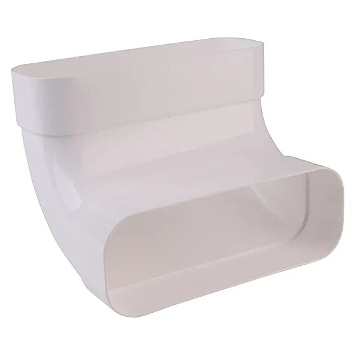 Air-Circle Plosnato koljeno za ventilaciju - 230 x 80 mm, Okomito - Pogled s desne strane