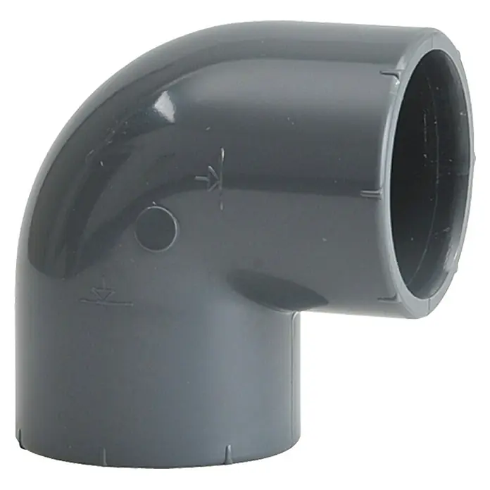 Setma PVC-Winkel - 90 °, Rohrdurchmesser: 32 mm - Rechte Seitenansicht