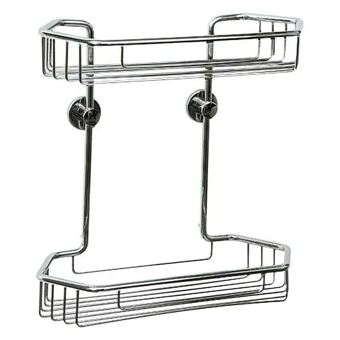 Tesa Kupaonska tuš polica DK240 - 21 x 22 x 13 cm, 2-katno, Krom