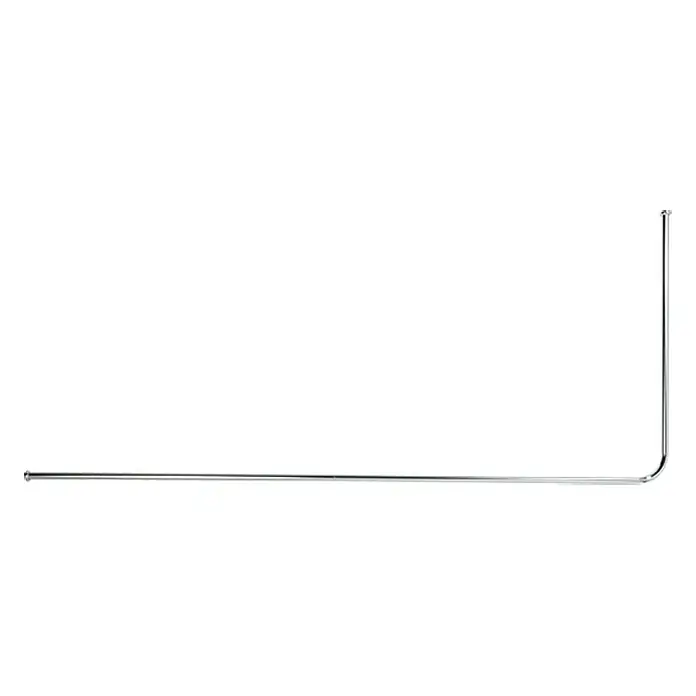 Venus Teleskopski nosač tuš zavjese - 70 x 165 cm, Krom, Promjer: 20 mm - Pogled odozgo