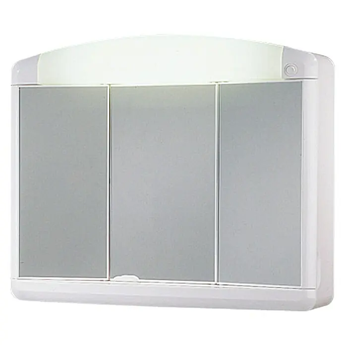 Jokey Kupaonski ormarić s LED ogledalom Max - Š x V: 65 x 54 cm, S osvjetljenjem, Plastika, Bijele boje