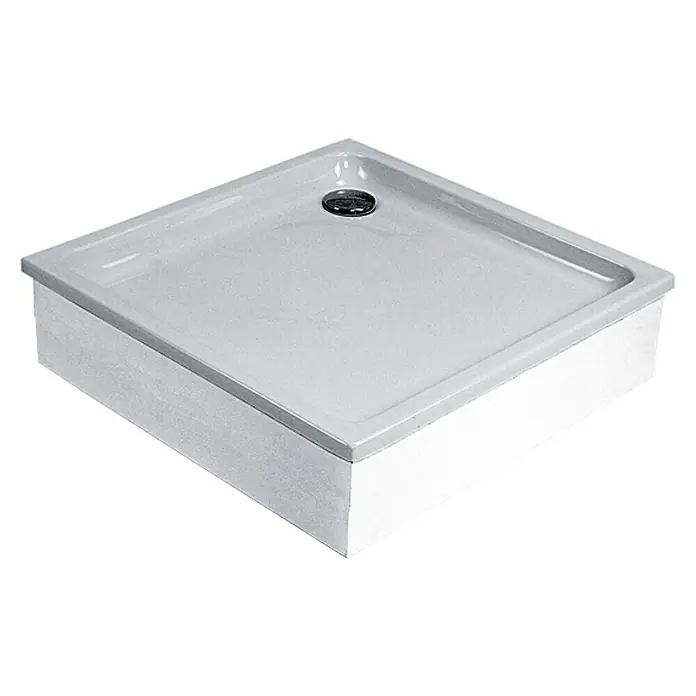 Camargue Duschwannenträger St. Gilles - 87 x 87 cm, Expandiertes Polystyrol, Weiß