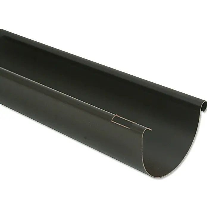 Marley Halbrunde Dachrinne - Nennweite: 100 mm, Länge: 100 cm, Kunststoff, Braun - Rechte Seitenansicht