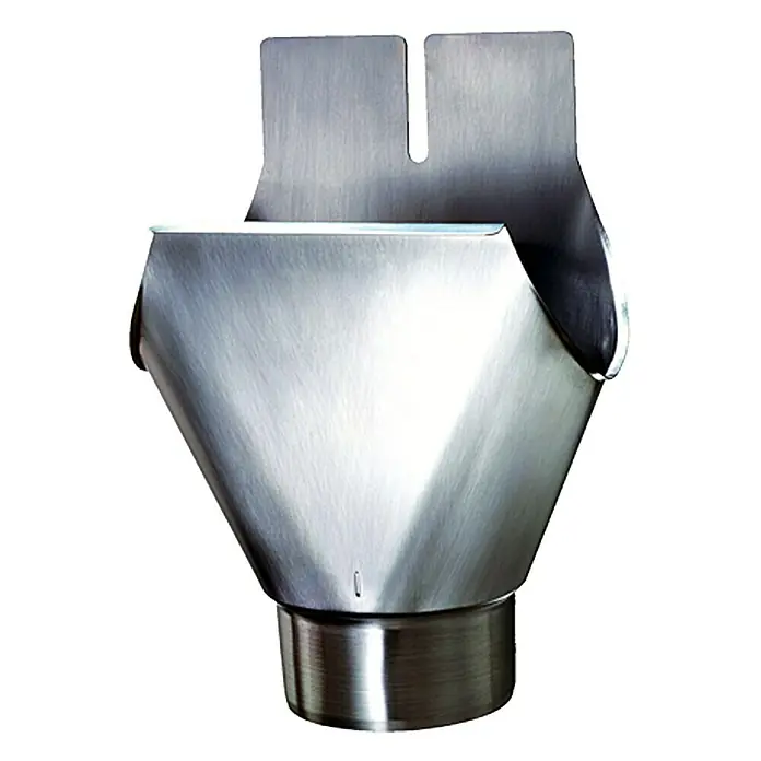 Sarei Rinnenstutzen - Nennweite: 125/80 mm, Zink - Vorderansicht