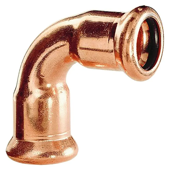 Kupfer-Pressbogen II - Durchmesser: 28 mm, Winkel: 90 °