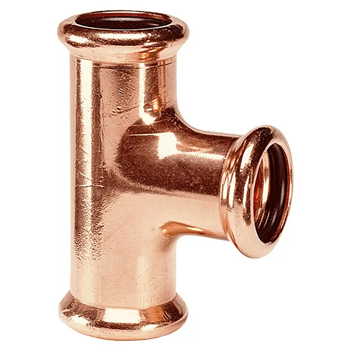 Kupfer-Press-T-Stück - Durchmesser: 22 mm