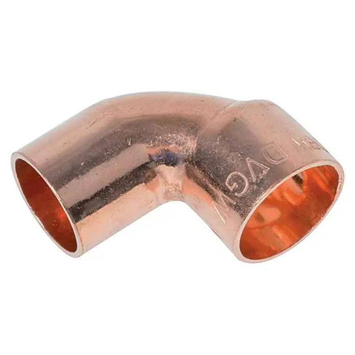 Kupfer-Winkel 5092 IA - Durchmesser: 15 mm, 90 °, Muffe mit Einsteckstück