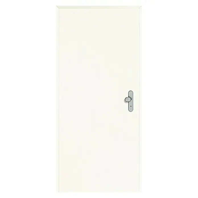 GetaDoor Laminit Wohnungseingangstür GL 223 - Klimaklasse III, 860 x 1.985 mm, DIN Anschlag: Links, Weiß seidenmatt - Vorderansicht