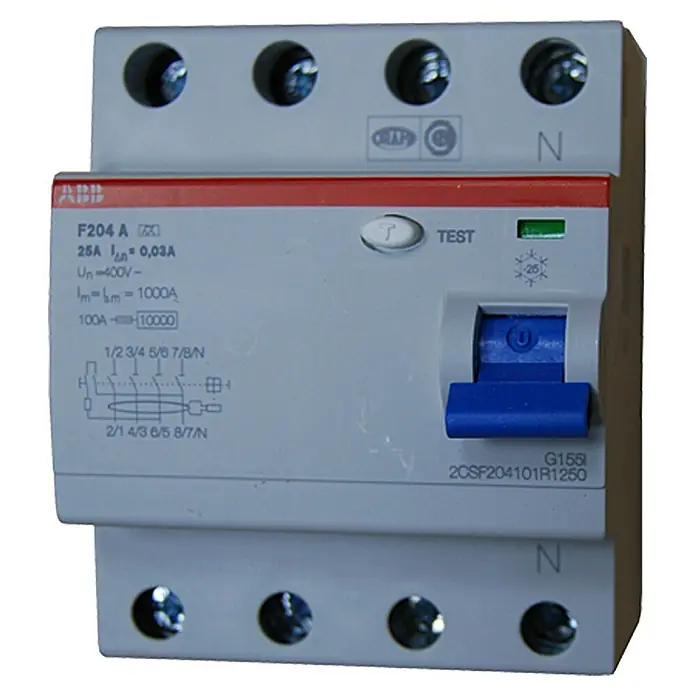 ABB System pro M compact Schutzschalter F204-25/0,03 - 25 A, 4-polig - Vorderansicht