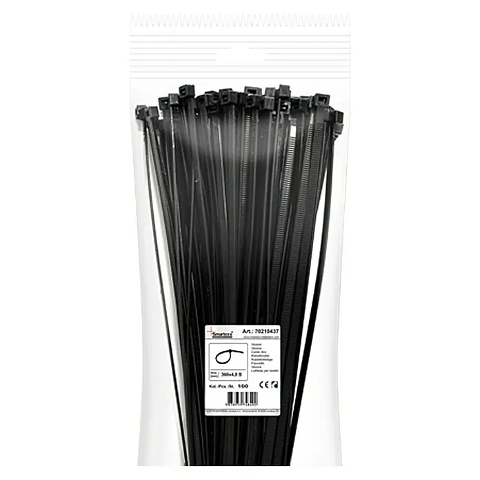 Kabelbinder - Schwarz, 360 x 4,8 mm, 100 Stk.