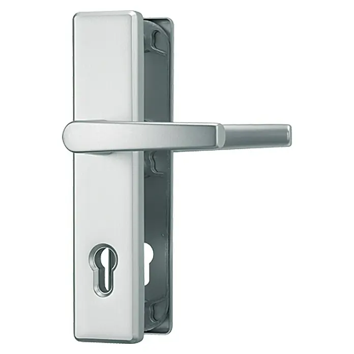 Abus Schutzbeschlag HLN 414 - Hauseingangstür, Türstärke: 52 mm - 67 mm, Drücker beidseitig - Vorderansicht