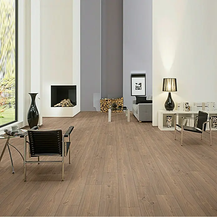 LOGOCLIC Vinto Laminat Orah Regusa - 1.285 x 192 x 8 mm, Rustikalni pod