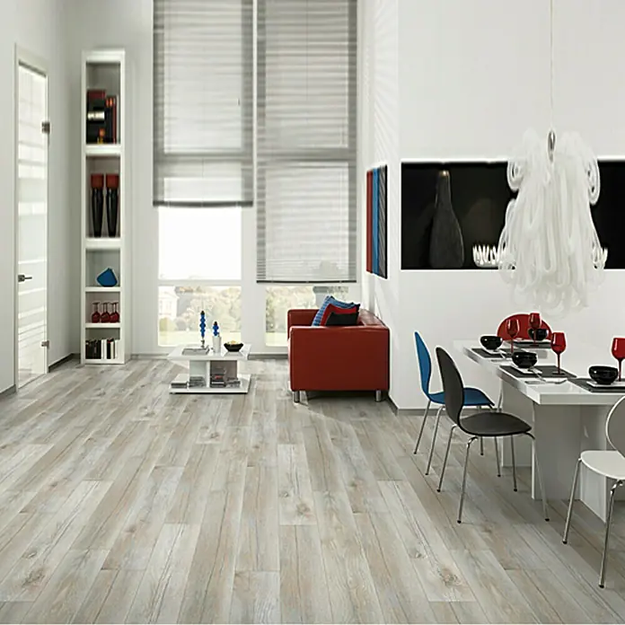 LOGOCLIC Vinto Laminat Hrast Virani - 1.285 x 192 x 8 mm, Rustikalni pod