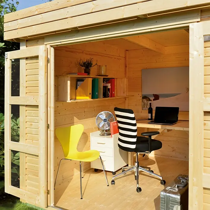 Caseta de madera Style - Madera, Área: 5,76 m², Espesor de pared: 28 mm - Foto ambiente