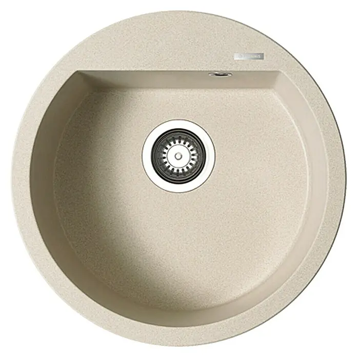 Admiral Einbauspüle Alazia - Durchmesser: 510 mm, Beige, Pyragranite - Ansicht von oben