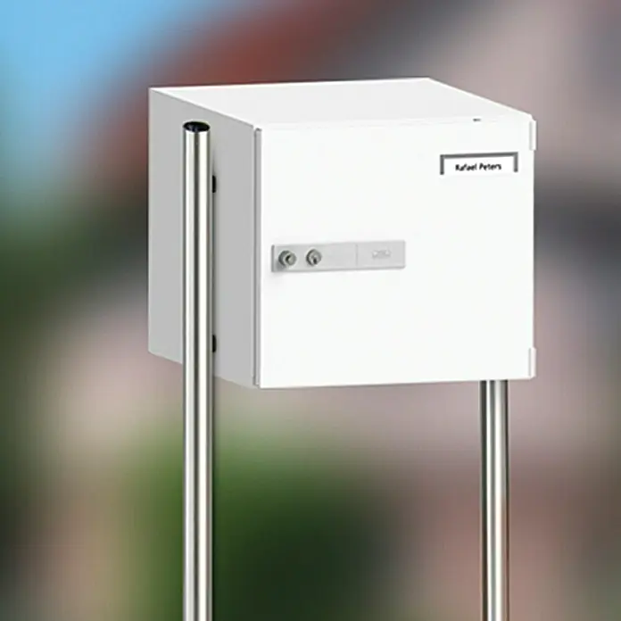 Burg-Wächter eBoxx Ständer 150 Ni - Höhe: 1.500 mm, Edelstahl - Anwendungsbeispiel