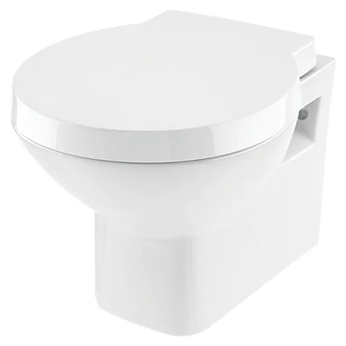 Camargue Wand-WC Pico - Spülrandlos, Spülform: Tief, WC Abgang: Waagerecht, Weiß - Vorderansicht