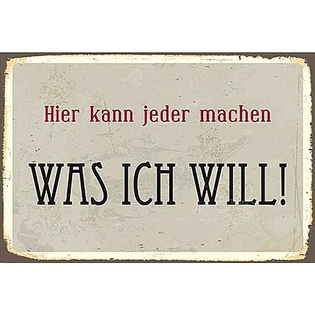 Blechschild