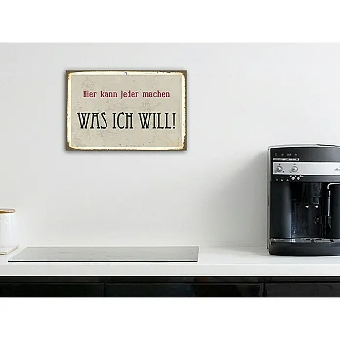 Blechschild - Antik/Vintage/Retro, 45 x 30 cm, Was ich will - Stimmungsaufnahme