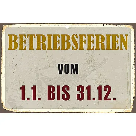 Blechschild