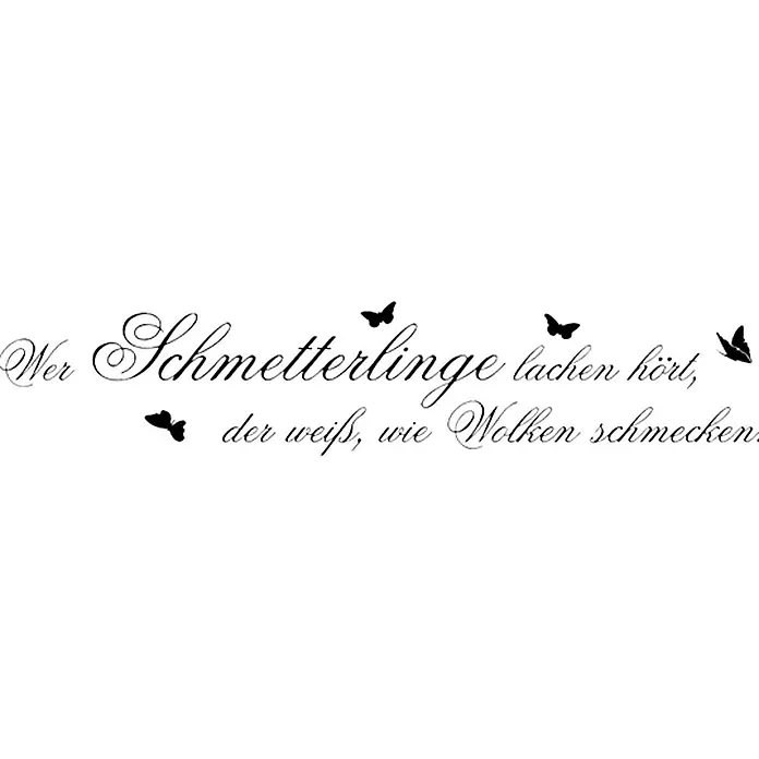 Wandtattoo - Schmetterlinge, Braun, 119 x 24 cm - Vorderansicht