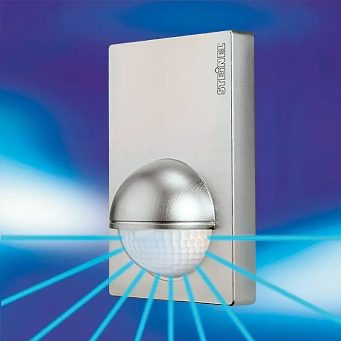 Steinel Infrarot-Bewegungsmelder IS 180-2 - Reichweite ca.: 12 m, 180 °, Inox-Look